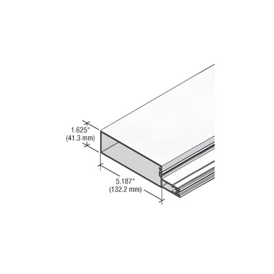 CRL-U.S. Aluminum 5-1/4" Stacked Horizontal Mullion for StormWall XL, Clear Anodized Class 1