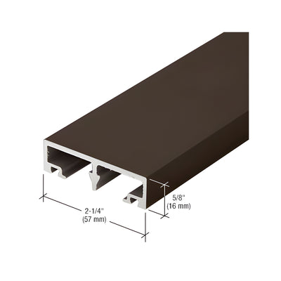 CRL-U.S. Aluminum Vertical Face Cap, Dark Bronze/Black Anodized Class 1 - 24'-2"