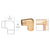 CRL Polished Brass Sharp Radius 90 Degree Corners for 1-1/2" Tubing