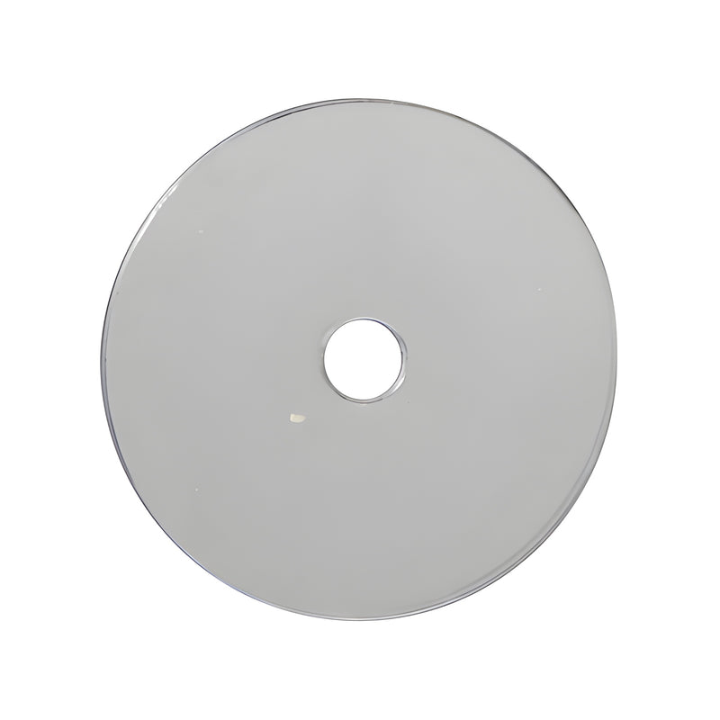 A single circular clear vinyl washer with a center hole shown against a white background.