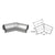 CRL Brushed Stainless 1-1/2" Diameter 135 Degree Horizontal Corner for 1/2" or 5/8" Glass Cap Railing