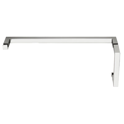 CRL Polished Chrome "SQ" Series Combination 8" Pull Handle 24" Towel Bar