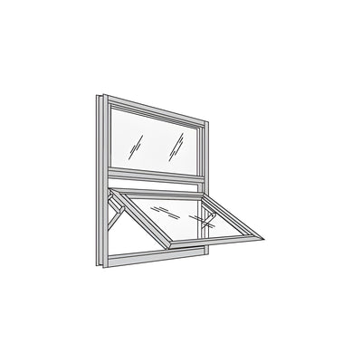 CRL-U.S. Aluminum Custom KYNAR® Paint 7400 Series Dual Vertical Stacked Window for 1" Glazing