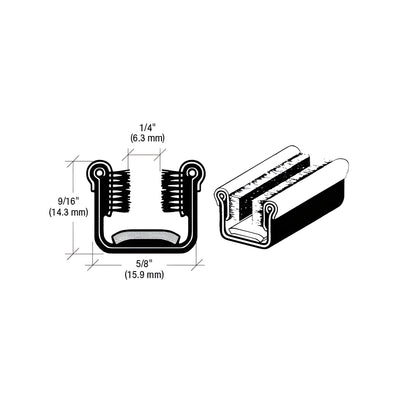 CRL Flexible 96" Channel with Pile Liner for 1949-1963 Willys, Jeep and Diamond-T Trucks