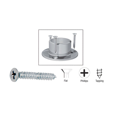CRL Brushed Stainless 10 x 1-1/2" Flat Head Phillips Screws
