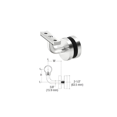 CRL-Blumcraft® Polished Stainless Imperial Series Glass Mounted Hand Rail Bracket