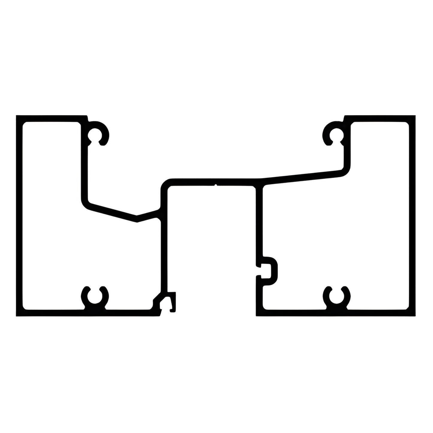 CRL-U.S. Aluminum Kynar Door Frame Head for 9/16" Glass 24'-2"