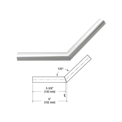 CRL Polished Stainless Steel Wall 135 Degree Corner