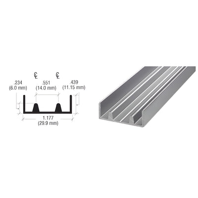CRL Satin Anodized D594 Aluminum Lower Track