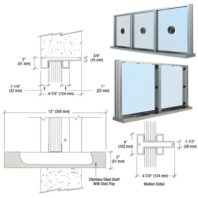 CRL Brushed Stainless Steel Frame Multi-Lite Windows