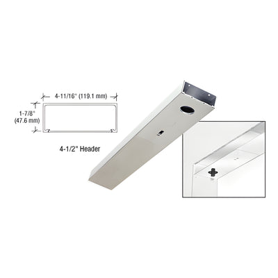 CRL Brushed Stainless 4-1/2" x 36" Single Door Header