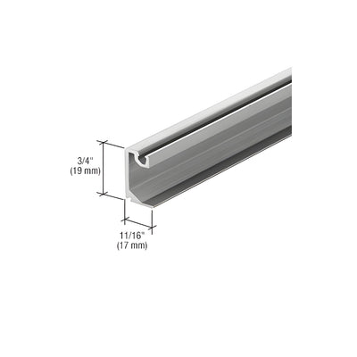CRL-U.S. Aluminum Glass Stop for 1/4" Glass, Clear Anodized - 21'-2"
