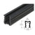 CRL Roll Form Cap Rail Black Rubber Insert for 1/2" and 5/8" Monolithic Glass and 9/16" Laminated Glass
