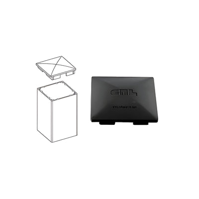 CRL Matte Black Standard 4" x 4" Post Cap