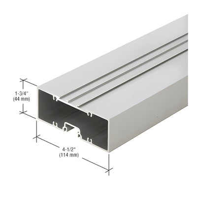 CRL-U.S. Aluminum 4-1/2" x 1-3/4" Offset Hung Door Header, Clear Anodized Class 1 - 21'-4"