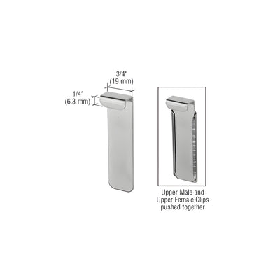 CRL Nickel Plated Bishop Upper Mirror Clip - Male