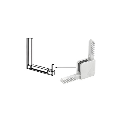 CRL White Square Storm Window Corner for CRL - Sash Square Cut Fabrication