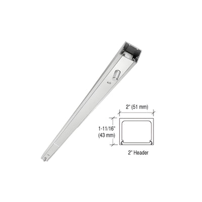 CRL Polished Stainless 72" Stock Size Double Door Narrow Header