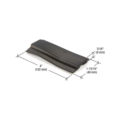 CRL-U.S. Aluminum EPDM 4" Setting Block for Horizontal with Captured 1" Glazing- 50/Pk
