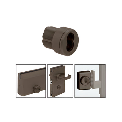 CRL Black Bronze Anodized Mortise Housing for 7-Pin Small Format Interchangeable Cores (SFIC)