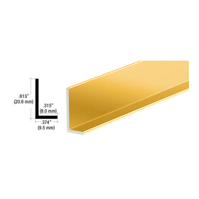 CRL Brite Gold Anodized Aluminum 3/8" L-Bar Extrusion