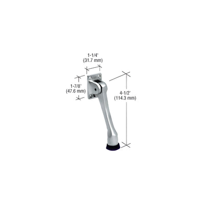 CRL Polished Chrome Door Mounted 4-1/2" Heavy-Duty Stop and Holder