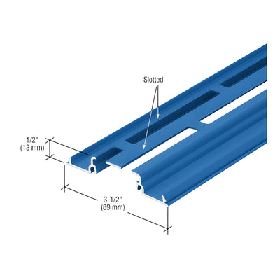 CRL-U.S. Aluminum Custom KYNAR® Paint Slotted Shallow Pocket Insert for 1" Glass - 24'-2"