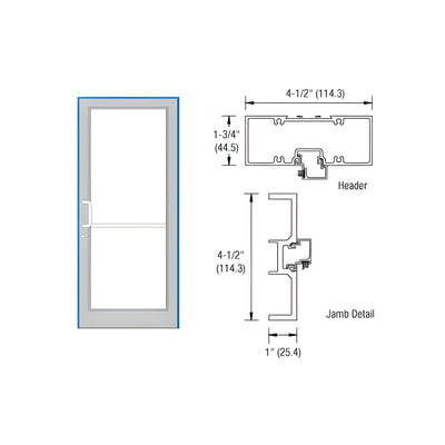 CRL-U.S. Aluminum White KYNAR® Paint 38" x 85-3/4" Series DF800 Open Back Offset Pivot Up and Over Frame Complete (1F)