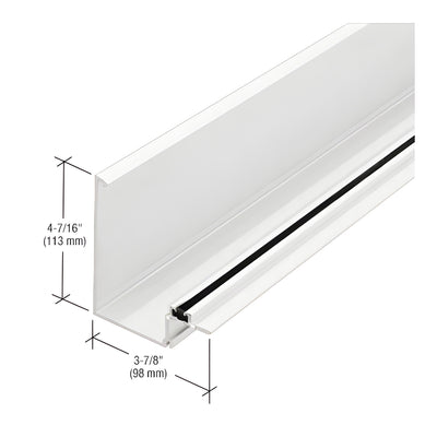 CRL-U.S. Aluminum 90 Degree Inside Corner Half Section, Thermally Improved, White KYNAR® Paint - 24'-2"