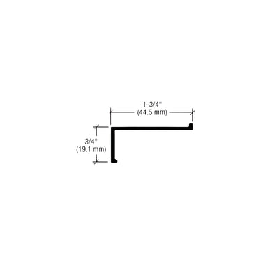CRL-U.S. Aluminum Custom KYNAR® Paint 1-3/4" x 3/4" Molding - 21'-2"