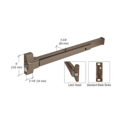 CRL Dark Bronze Touch Bar Rim Panic Exit Device