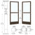 CRL-U.S. Aluminum Bronze Black Anodized Custom Pair 72" x 84" Series 250 Narrow Stile Butt Hinge Entrance Door for OHCC
