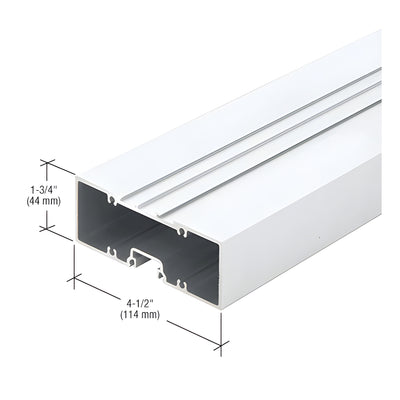 CRL-U.S. Aluminum 4-1/2" x 1-3/4" Offset Hung Door Header, White KYNAR® Paint - 21'-4"