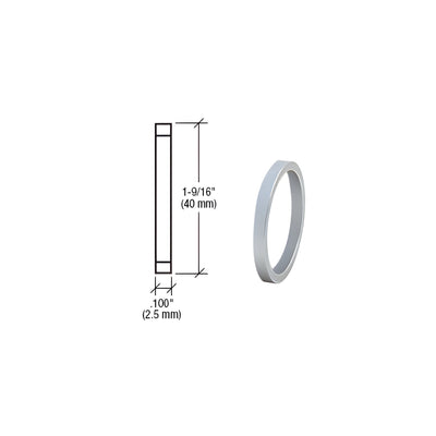 CRL Brushed Stainless .100" Straight Cylinder Ring