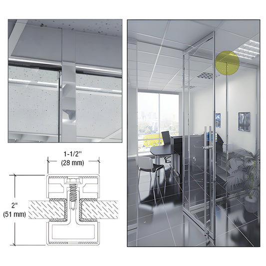 CRL-U.S. Aluminum Narrow Vertical Mullion Polished SS - Custom