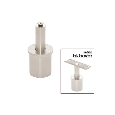 CRL 316 Brushed Stainless 1.9" Round Post Vertically Adjustable Post Cap for Saddles