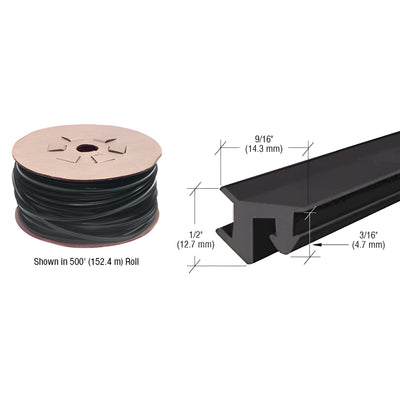 CRL 3/8" Roll-In EPDM Gasket for Sidelite Rails - 100' Roll