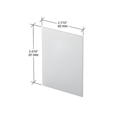 CRL Satin Anodized Top Track with Pocket Replacement End Caps for 490/495 & 690/695 Series Sliding Door Systems