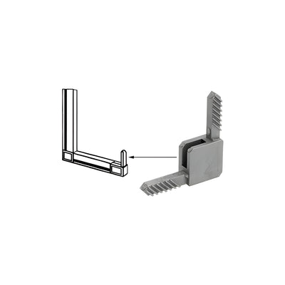 CRL Gray Square Storm Window Corner for CRL-Sash Square Cut Fabrication