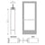 CRL-U.S. Aluminum Clear Anodized 400 Series Medium Stile Active Leaf of Pair 3'0 x 7'0 Center Hung for OHCC w/Standard Push Bars Complete Door Std. Lock & 9-1/2" Bottom Rail