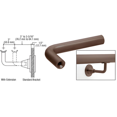 CRL Dark Bronze Anodized Newport Series Extension Arms for HR2D Series Brackets