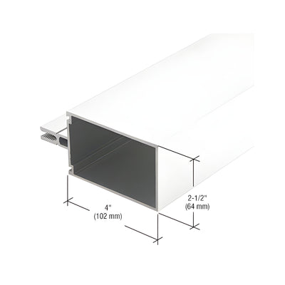 CRL-U.S. Aluminum White KYNAR® Paint 4" Vertical/Horizontal Mullion, 24'-2"