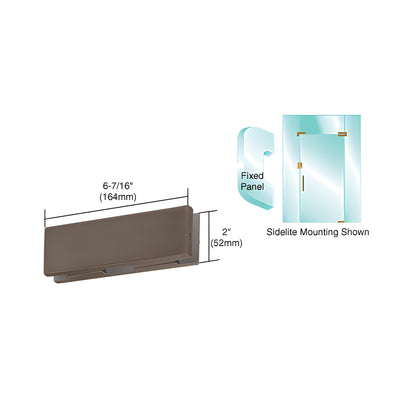 CRL Bronze Anodized EUR Series Sidelite or Glass Door Mounted Keeper