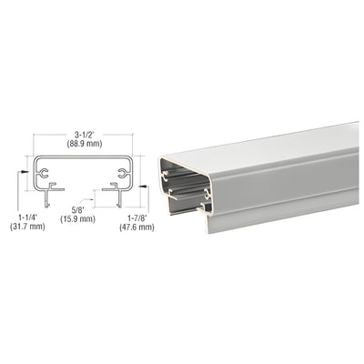 CRL Silver Metallic 200 Series 241" Long Top Rail