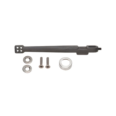 Rixson® Satin Chrome 28 Series Center-Hung Floor Mounted Closer Arm with Door Alignment Hardware