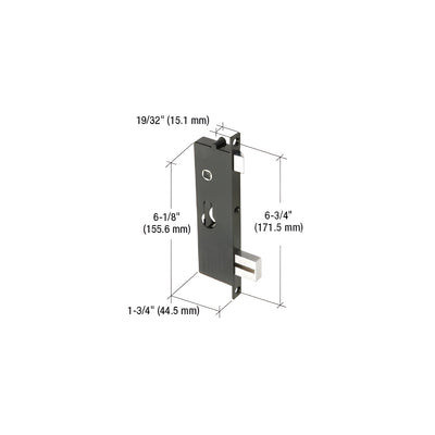 CRL Screen and Storm Door Mortise Lock Insert with 6-3/4" Mounting Holes