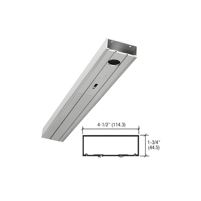 CRL-U.S. Aluminum 450 Series 1-3/4" x 4-1/2" Single Door Header Prepped for Center Pivots, Clear Anodized Class 1- 36"