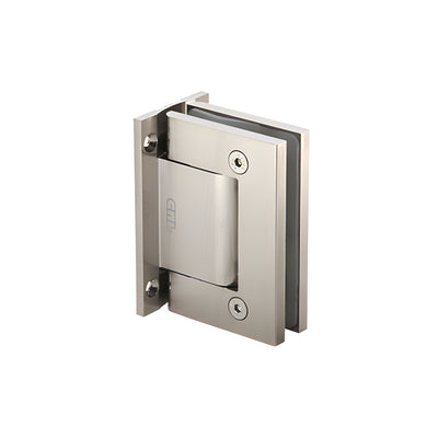 CRL Brushed Satin Nickel Vernon Oil Dynamic Full Back Plate Wall-to-Glass Hinge - Hold Open