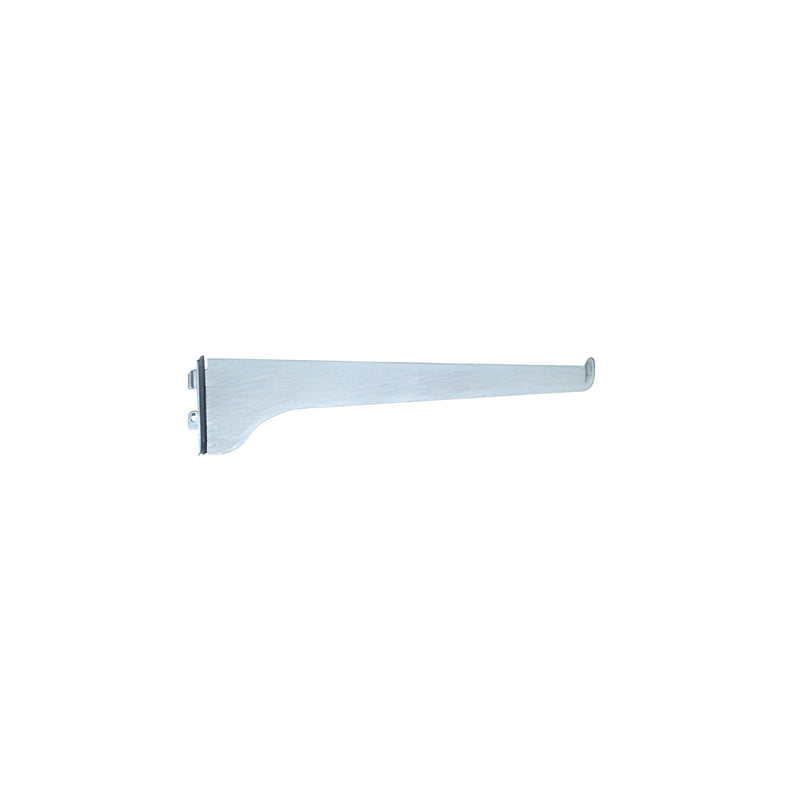 A single 18-inch steel KV shelf bracket with an anochrome finish shown from a side profile view.