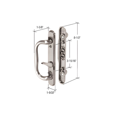 CRL Satin Nickel Diecast 8-1/2" Mortise-Style Handle 3-15/16" Screw Holes